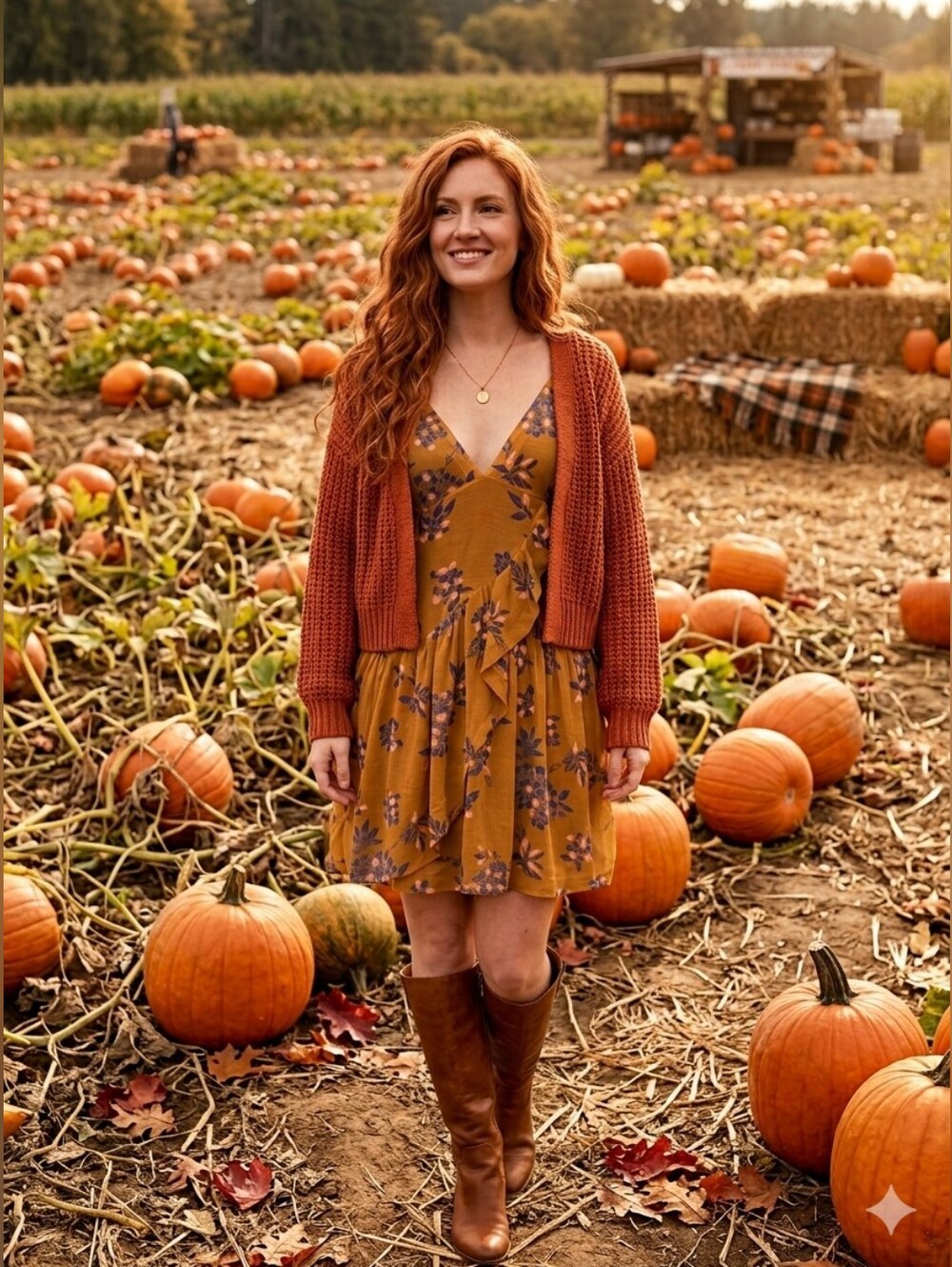 Inimately FreePeople  Mustard Floral Ruffle Dress S Whimsical Boho Fall Feminine